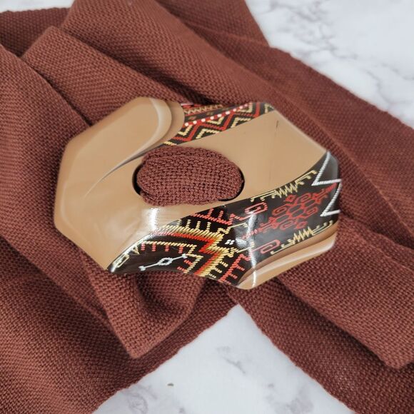 Vintage Hand Painted Sash Belt Woven Textile Strap Aztex Tribal Accent - Picture 7 of 13